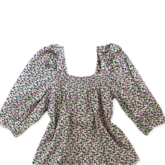H&M Floral Puffed Sleeve - Picture 2 of 4